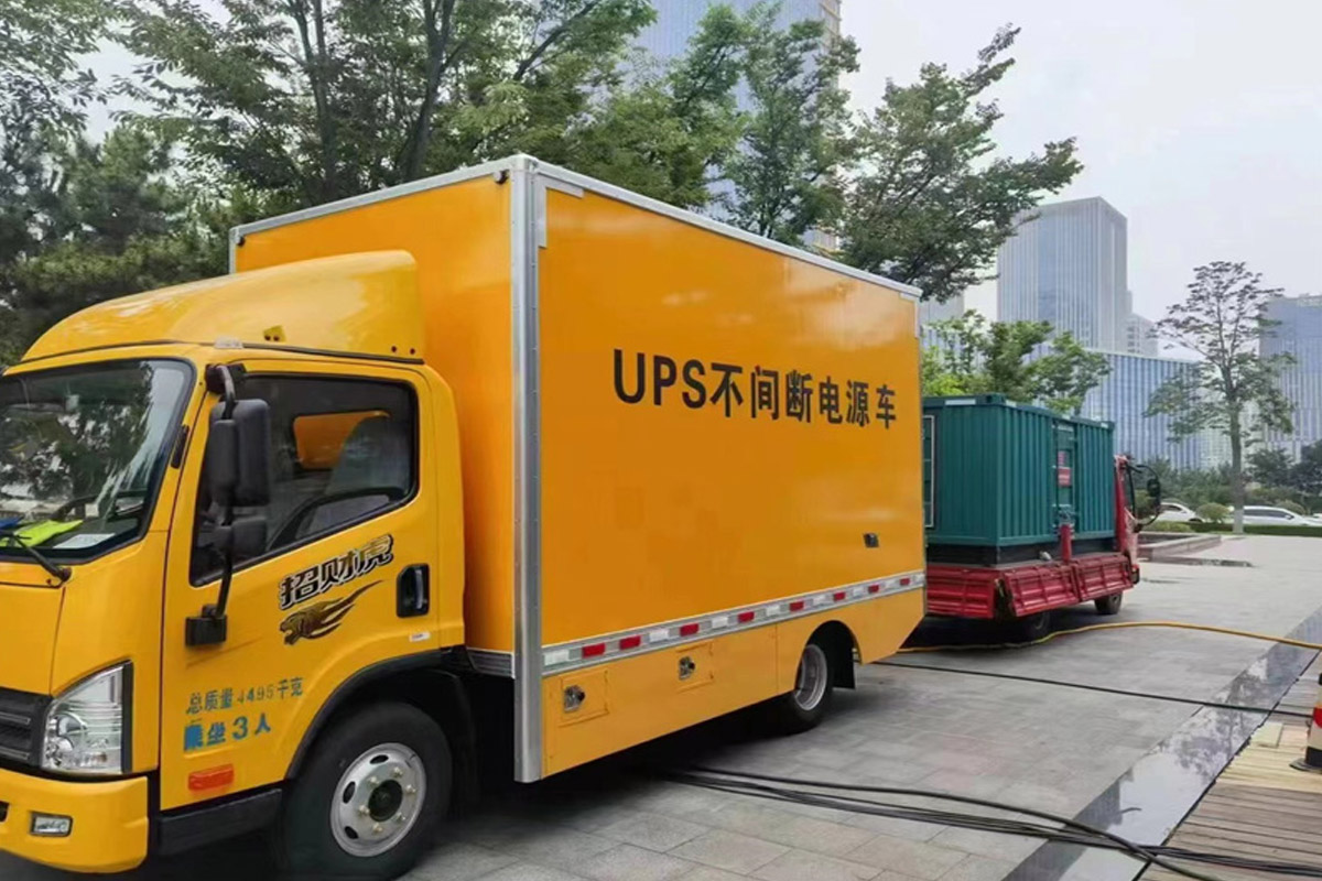 顺德发电机租赁施工现场